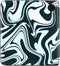 Origami Sleepcover Geschikt voor Tolino Vision 6 Hoes Cover Abstract Petroleum kleuren *