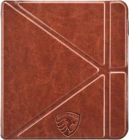 Origami Sleepcover Geschikt voor Tolino Vision 6 Hoes Cover Cognac Bruin *