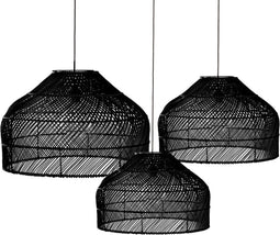 Original Home Lampenkappen Ikal Zwart - Set Van 3