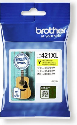 Original Ink Cartridge Brother LC-421XLY Yellow