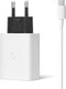 Originele Google 30W USB-C PD Adapter met USB-C Kabel 1 Meter Wit