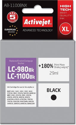 Originele inkt cartridge Activejet AB-1100BNX Wit Zwart