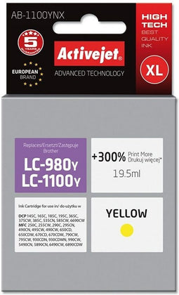 Originele inkt cartridge Activejet AB-1100YNX Geel Wit