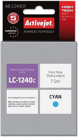 Originele inkt cartridge Activejet AB-1240CR Cyaan
