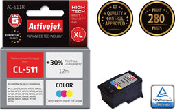 Originele inkt cartridge Activejet AC-511R Cyaan/Magenta/Geel