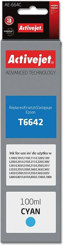 Originele inkt cartridge Activejet AE-664C Cyaan