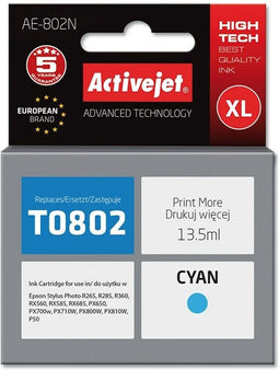 Originele inkt cartridge Activejet AE-802N Cyaan