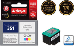 Originele inkt cartridge Activejet AH-351R Cyaan/Magenta/Geel