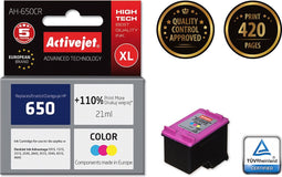 Originele inkt cartridge Activejet AH-650CR Cyaan/Magenta/Geel