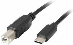 Cable USB C Lanberg CA-USBA-13CC-0030-BK 3 m Black