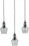 Orion Hanglamp - 3-lamps - Zwart glas