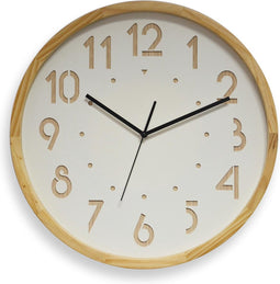 Orium by Cep wandklok Oslo, diameter 41 cm, houten frame, wit