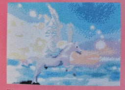 Diamond painting 30x40cm - Horses edition - Eenhoorn - ronde steentjes