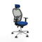 Piqueras y Crespo 1D086G2 - Bureaustoel - Hoogteverstelbaar met armleuning en hoofdsteun - Blauw