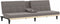 vidaXL - Slaapbank - met - bekerhouders - stof - taupe