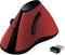 LogiLink Ergonomic Vertical Mouse - Draadloos - 1200 DPI - Zwart Rood