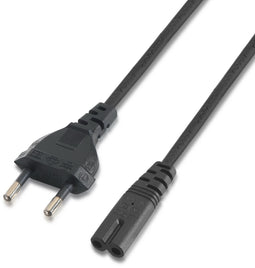 Aisens A132-0173 - Snoer CEE7/7 - C7 stekker - Zwart