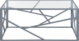 ORLAND - Salontafel - Zilver - Glas