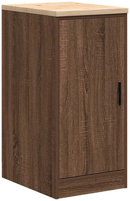 vidaXL - Garagekast - 40x51x85 - cm - massief - grenenhout - bruin - eikenkleurig