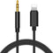 Aux Kabel Auto geschikt voor iPhone - Headphone Jack Audio Aux Kabel - 3,5 mm - 1 Meter - Zwart gevlochten