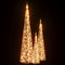 vidaXL - Lichtkegelset - decoratief - LED - warmwit - 60/90/120 - cm - acryl