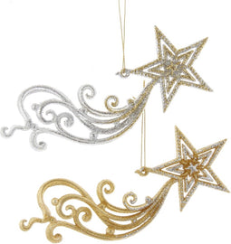 Orn.plc ster goud l12cm