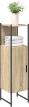 vidaXL - Badkamerkast - Sonoma - Eik - 33x33x120,5 - cm - Engineered - Wood