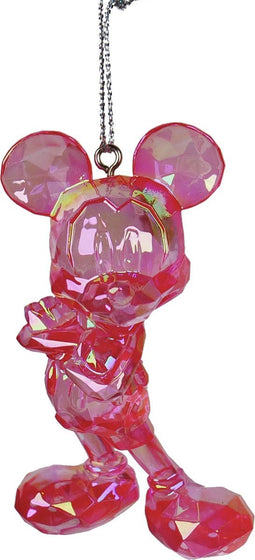 Ornament acryl mickey l8cm roze