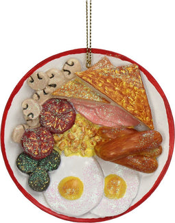 Ornament Engels Ontbijt Polyresin Multi 8.9cm