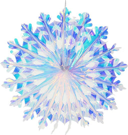 Ornament Fan Plastic Iridescent 45cm