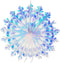 Ornament Fan Plastic Iridescent 45cm