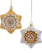 Ornament glas goud-zilver ster l10cm