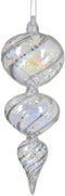 Ornament glas l8b8h20 cm iris a4 kerst