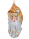 Ornament glas santa hoofd l17cm