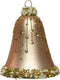 Ornament gls klok d6.5h8cm toffee a2 2st