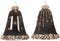 Ornament gls klok d6.5h8cm zwart a2 2st