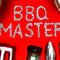 Ornament kerstbal Barbecue Schort Glas Rood 10.9 cm