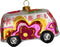 Ornament kerstbal Bestelwagen Glas Multi 10.8 cm