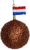 Ornament kerstbal Bitterbal glas bruin 9 cm
