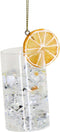 Ornament kerstbal Cocktail Gin Tonic Glas Helder 9 cm