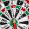 Ornament kerstbal Dartbord Glas Multi 12.2 cm