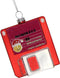 Ornament kerstbal Floppy Disk Glas Rood 8.9 cm