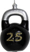 Ornament kerstbal Kettlebell Glas Zwart 10.2 cm