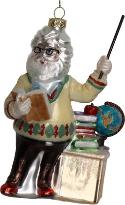 Ornament kerstbal Leraar Glas Multi 13.3 cm