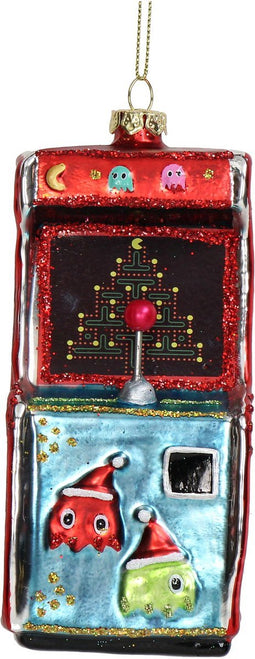 Ornament kerstbal Pac-Man Spel Glas Multi 13.5 cm