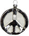 Ornament kerstbal Peace Sign Glas Zilver 9.5 cm