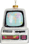 Ornament kerstbal Retro Computer Glas Zilver 10.8 cm