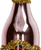 Ornament kerstbal Rozenfles Glas Roze 15.5 cm