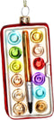 Ornament kerstbal schilderspalet glas Multi 10.9 cm
