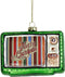 Ornament kerstbal Televisie Glas Groen 8.9 cm
